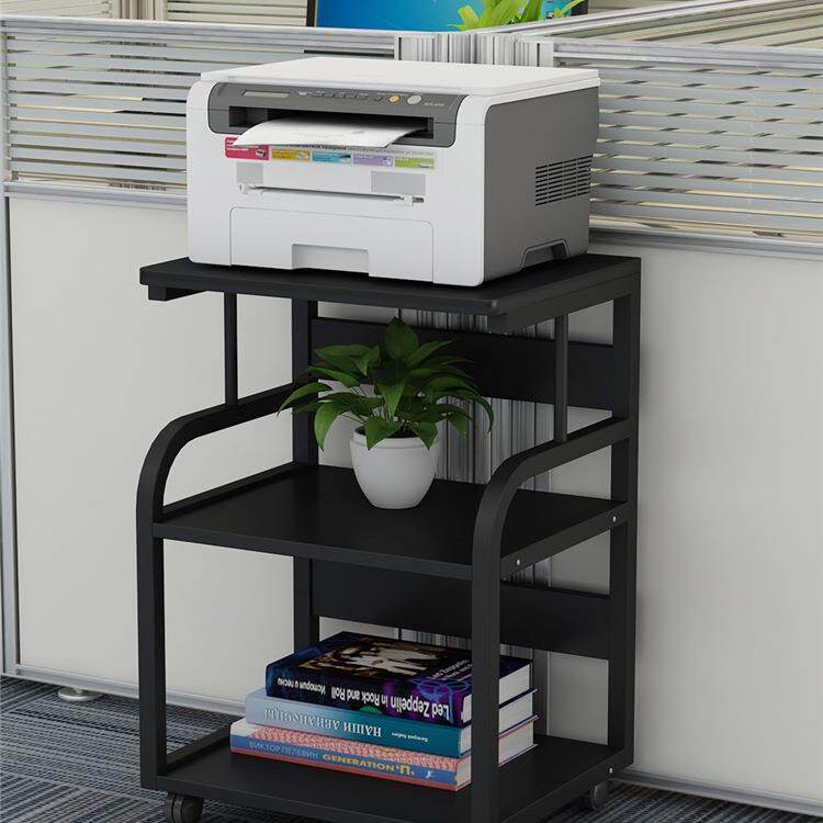 打印机架子多层置物架简约现代移动落地办公桌边家用主机箱收纳架