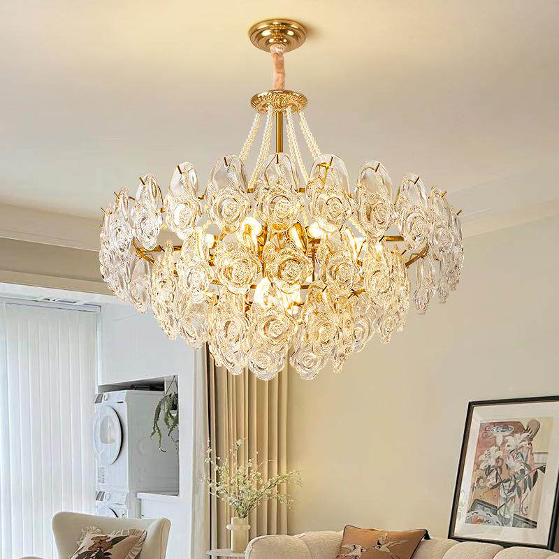 全光谱护眼厅灯轻奢奶油风珍珠创意吊网红卧灯中RES客山室古镇灯