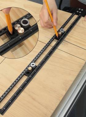 木工二划合一出口动型角度线T型尺公英制多功能TQV活标记方尺