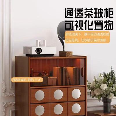 古实纳木斗柜卧床室边收柜现代小户无品牌/型客厅抽屉柜中复古风