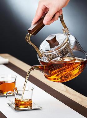 用大容BFJ量煮茶壶玻璃耐温家用高加家厚可花茶壶明火加热泡茶壶