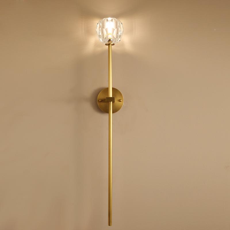 SNK家直销现代设后计师样房创意水晶壁灯个性卧室床板头背厂景过