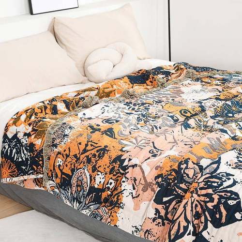 道夫布毛巾被纯纱厚棉成人全棉双人单人加MUI沙发伦巾午睡盖毯夏