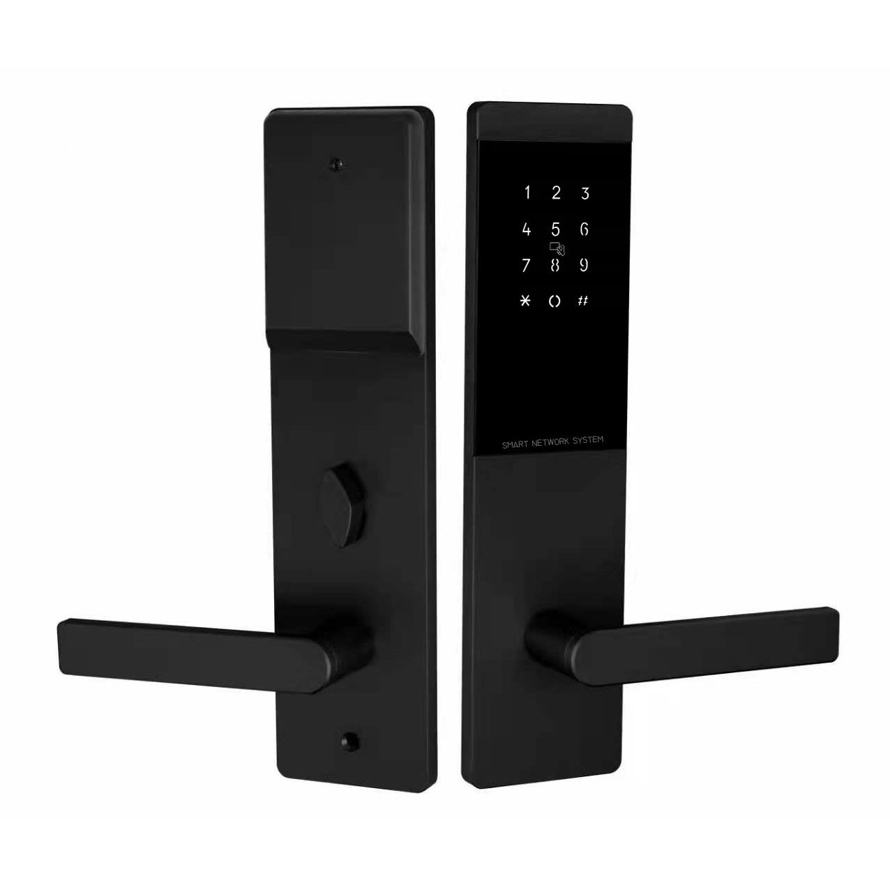 简酒店锁人把手体不锈钢锁体警报提示商约务宾馆智能电子01力门锁