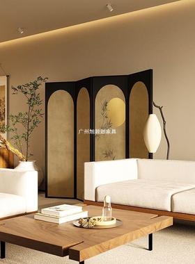 宋氏美学新中式玄风折叠可移动客厅关室卧CLU室茶床屏头折屏竹子
