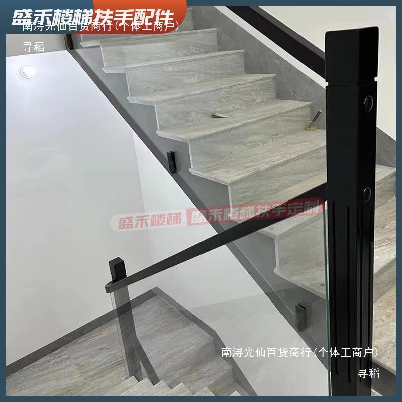 侧挂底玻璃扶手底座不锈钢定楼梯栏杆杆04实心玻璃固座栏护EGM栏
