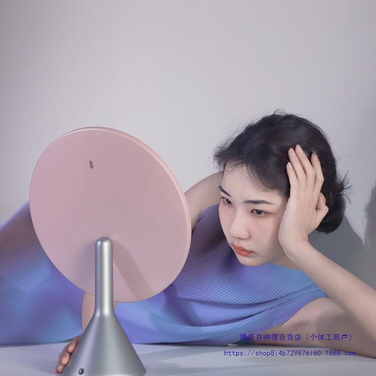 大圆镜日光台式充电补光化妆镜