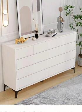 八轻奢抽屉柜客厅靠墙收纳储物柜极五WJW式斗柜意实简木斗柜子