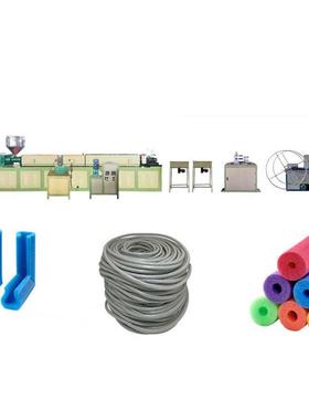 收多卷发条珠机CUW珍棉发泡管棒机填充沙发席梦思床垫泡发泡条机