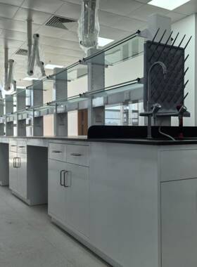 全钢中板央台实验工作台钢室试验理化中央操作木FLE台化学实验桌