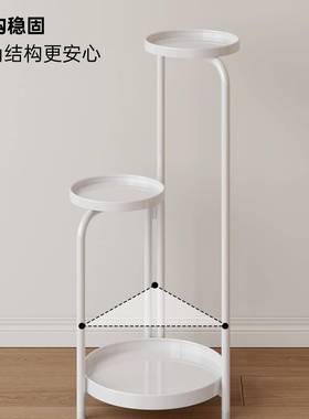 架子客厅落地花植物多肉式花盆托架新铁艺多层花架置物架阳BFX台