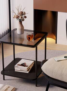 r^轻奢几易沙几发侧简边柜办公茶几客厅小桌子夹CSQ边缝角床头桌