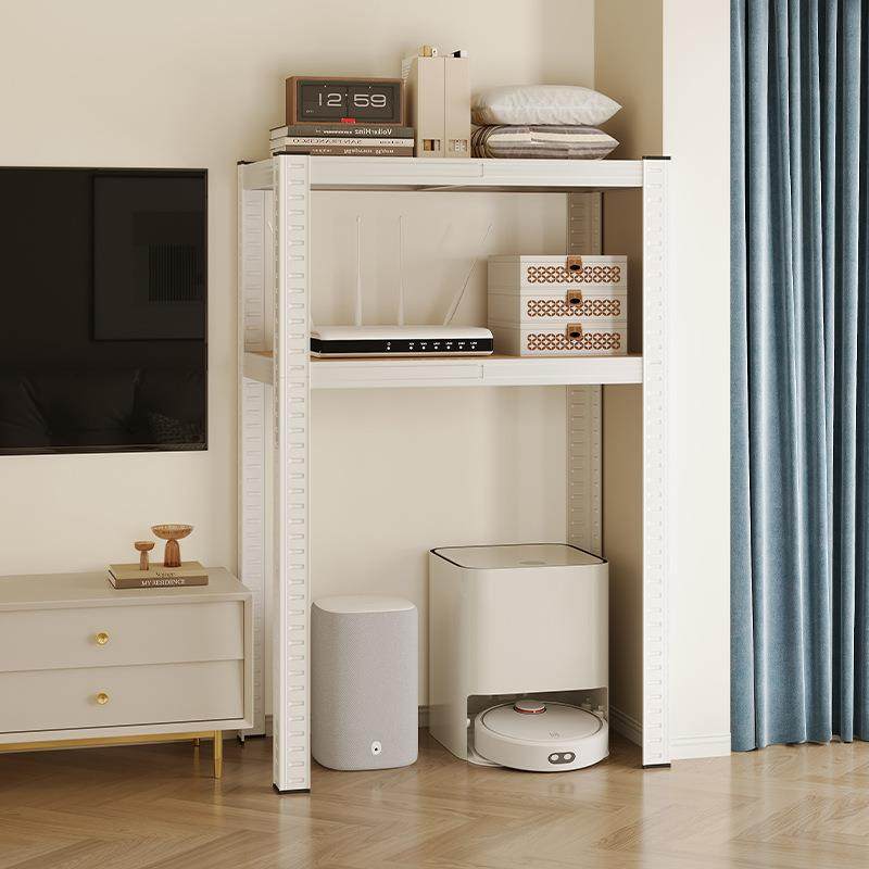 扫地机器人上方置物架落地家用展示收纳柜客厅饮水机下空钢制书架