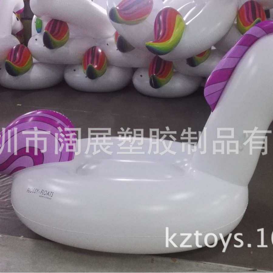 加厚PVC水上充气独角兽坐骑彩虹独角兽浮排彩虹飞马天马座骑