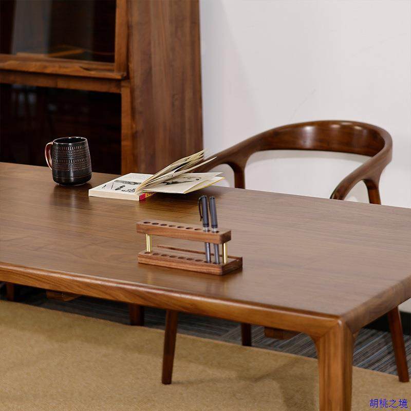 全榫卯北美黑胡桃木实木大板桌家用简约北欧餐桌原木书桌原木茶桌,电子元器件市场,其它元器件,淘宝优惠券,粉丝福利购,淘宝优惠卷