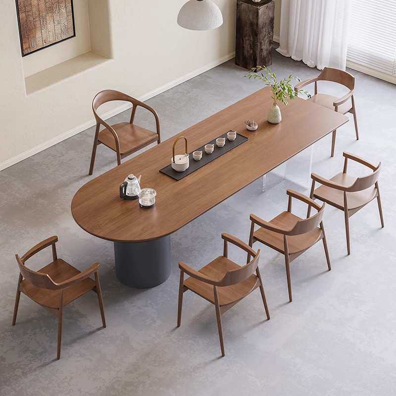 诧寂风实木家用客厅茶桌现代简约创意一体式茶台办公室泡茶台桌