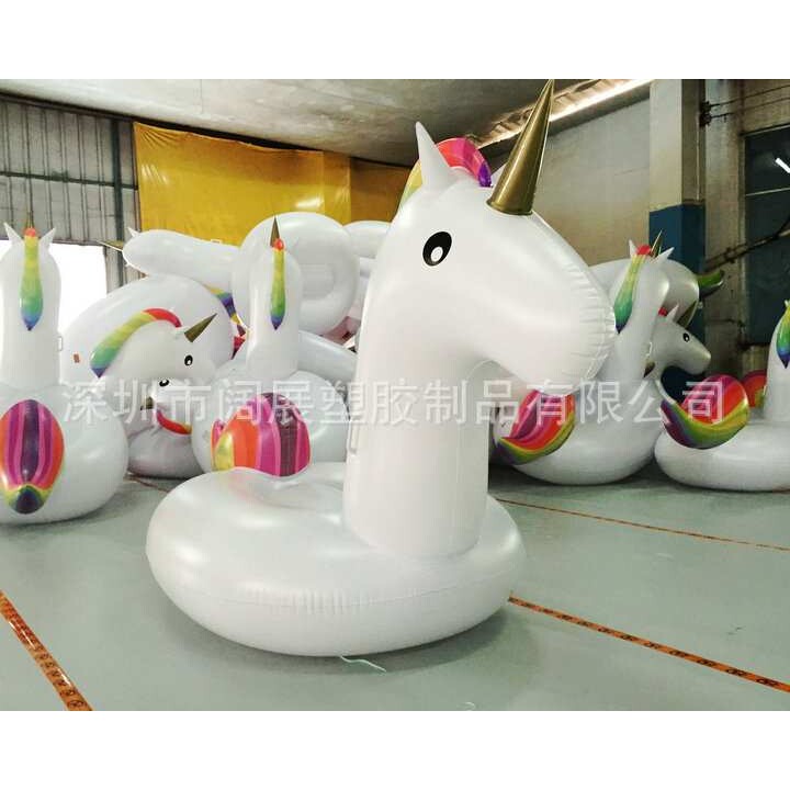 工厂现货 新款PVC充气飞马坐骑 充气独角兽 充气彩虹马浮排