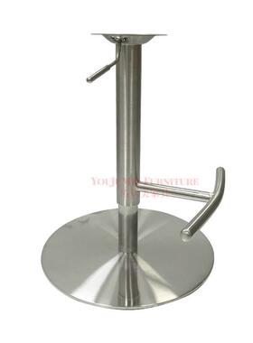 不锈钢字脚椅踏吧配件升YJM-BY01降杆椅子支架喇叭盘可旋转升T降
