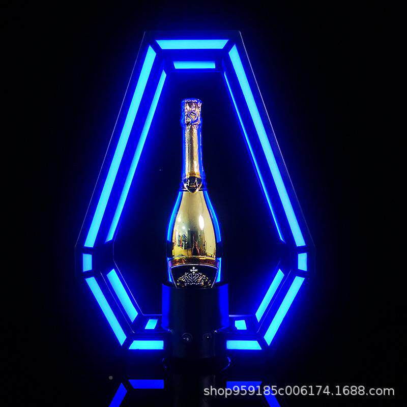 酒吧L洋槟ED发光酒座香王酒架黑X-G91045桃发光展示架KTVA酒托底