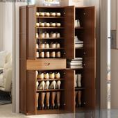 鞋 柜家实用门口室内防关尘收纳神器多功大容量 3546s架子多层木鞋