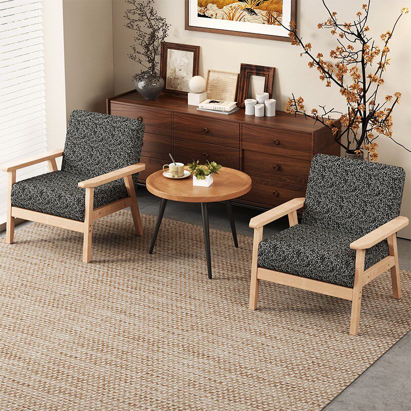 北欧单人位沙发椅子n客厅阳台单椅居家休闲阅读双人椅小尺寸休息