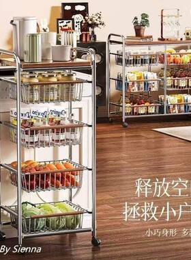 中古小车客厅零食置物架落地可移Z-121632厨房蔬果架动多层家用收