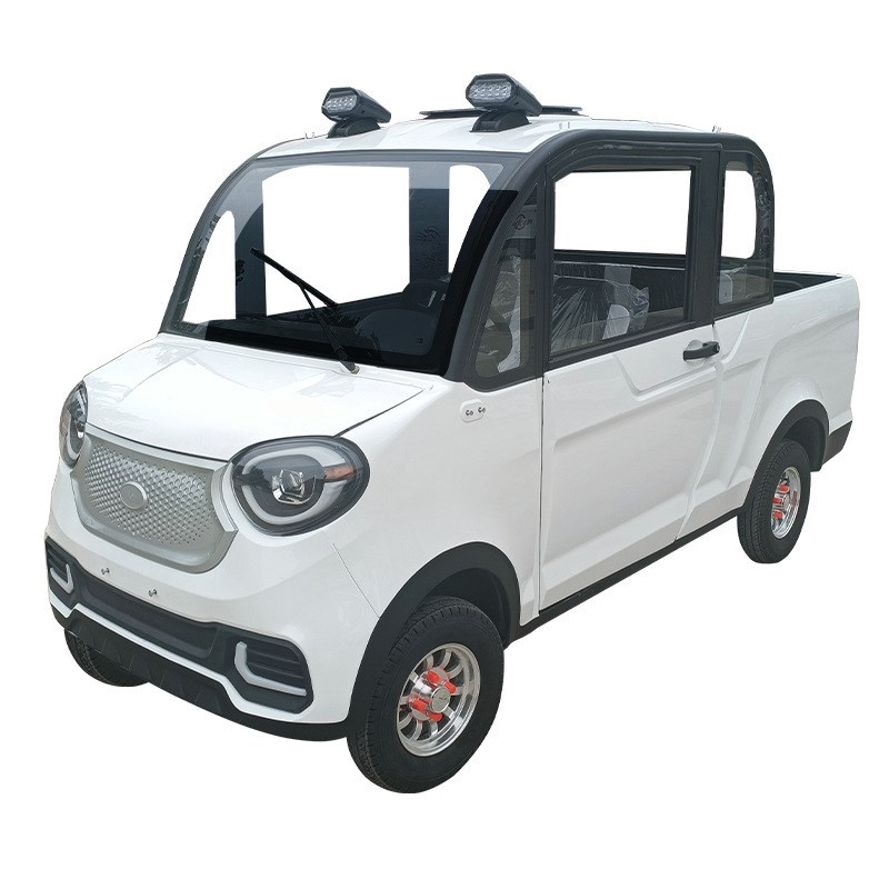 电动汽车新能源女士小四轮电动车家用代步车油电两用皮卡车拉货