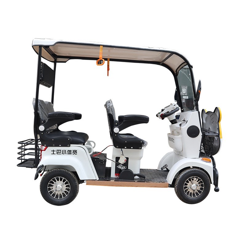 电动四轮小巴士车四座小功率带蓬车观光车底盘