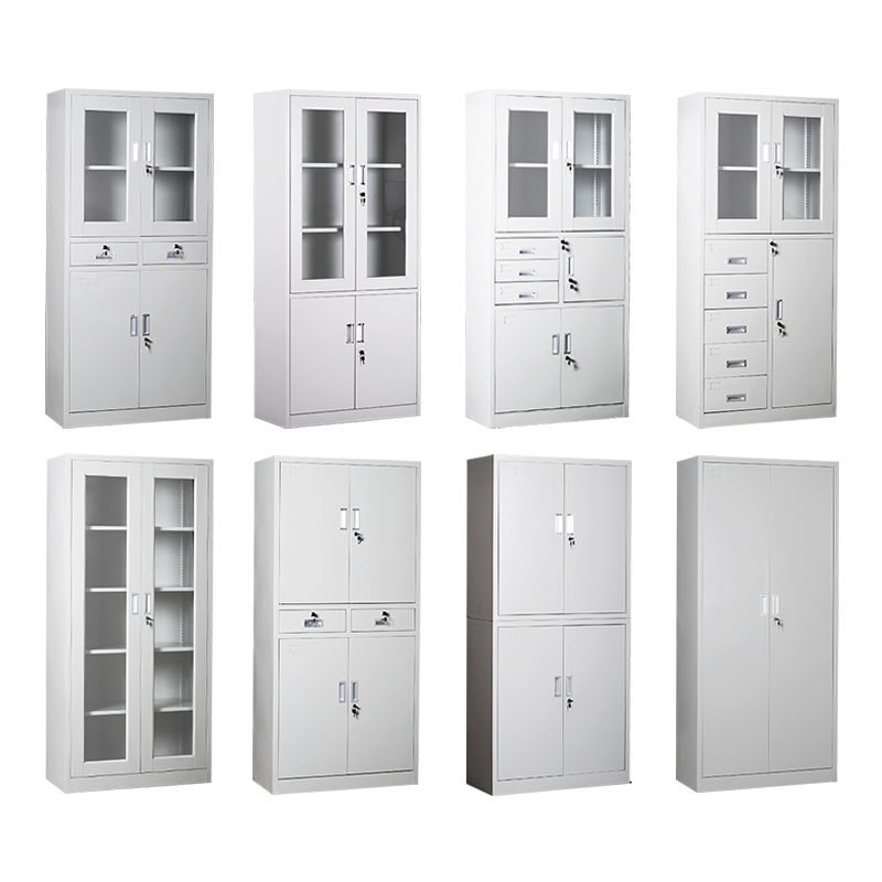 办公室文件柜铁皮柜带锁抽屉储物柜钢制档案资料收纳柜凭证柜定制