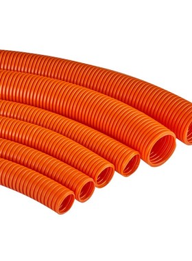 pa6尼龙阻燃橙色新能源车线束螺纹管 PA阻燃车床管电缆波纹管