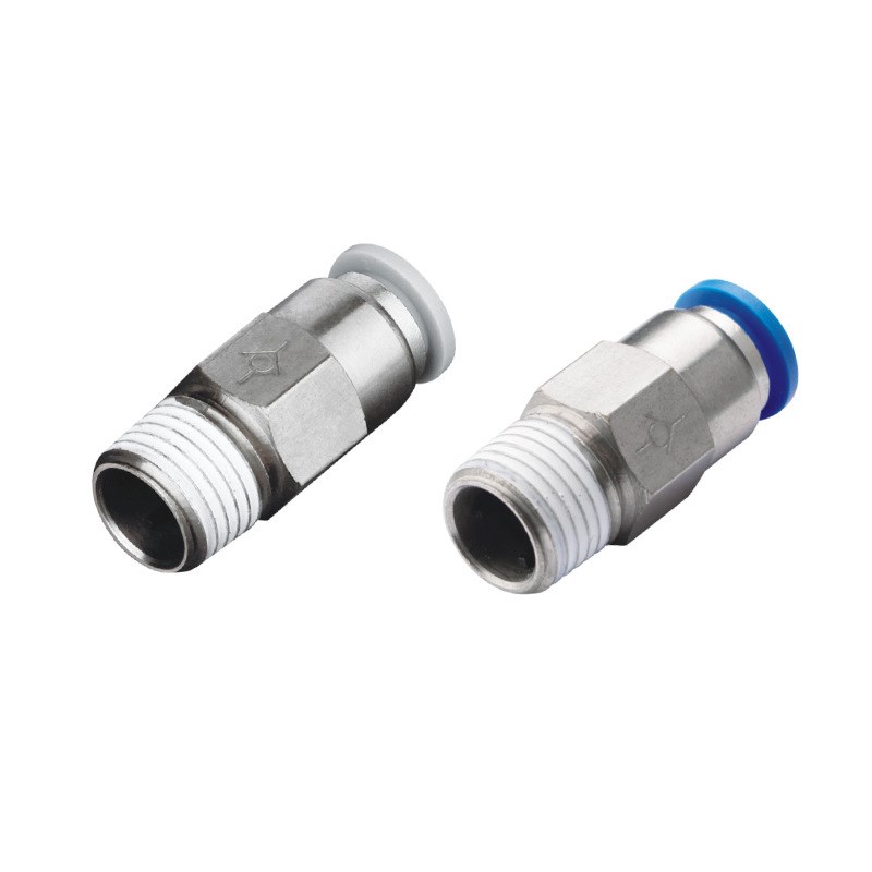 直通截止阀SPC4/6/8/10-01/02/03/04气动直通快速接头配件PU