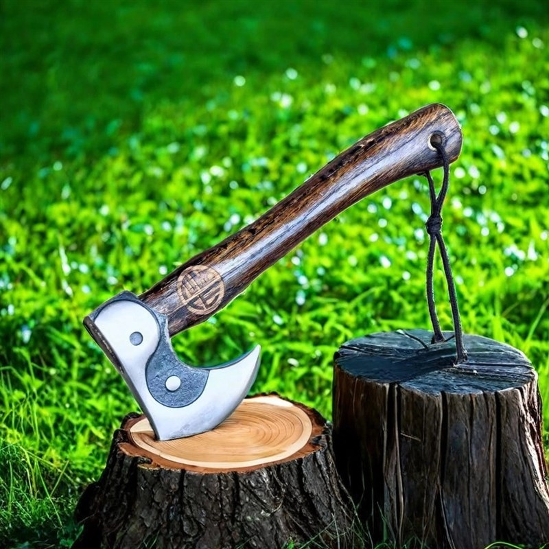 劈柴砍树户外露营野营斧把玩斧家中挂斧府中添福太极斧搬家斧