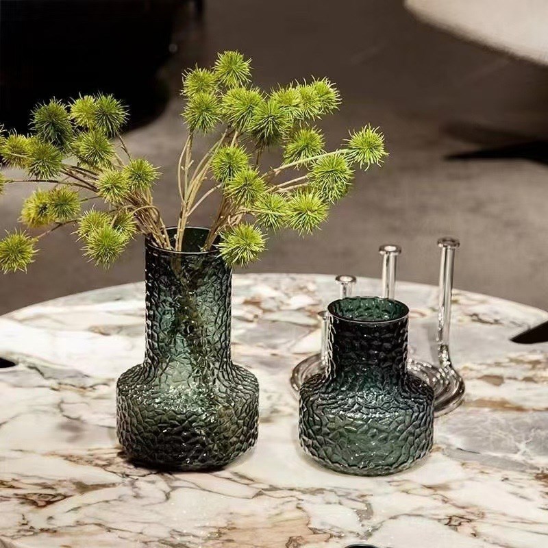 雪柳花瓶玻璃透明高款插花长枝雪柳专用干枝干支雪柳鲜枝插雪柳瓶