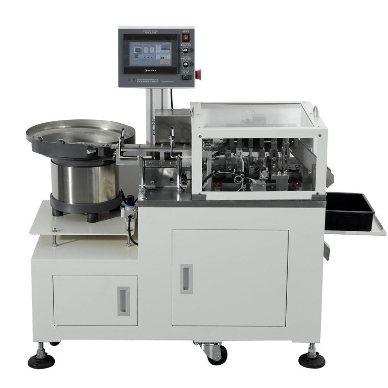 创精锐自动散装电解电容成型机 检测极性分方向 电容切脚弯脚机