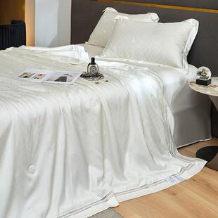 桑蚕丝夏凉被四件套大豆纤维60支兰精天丝提花空凋被夏季a类薄款