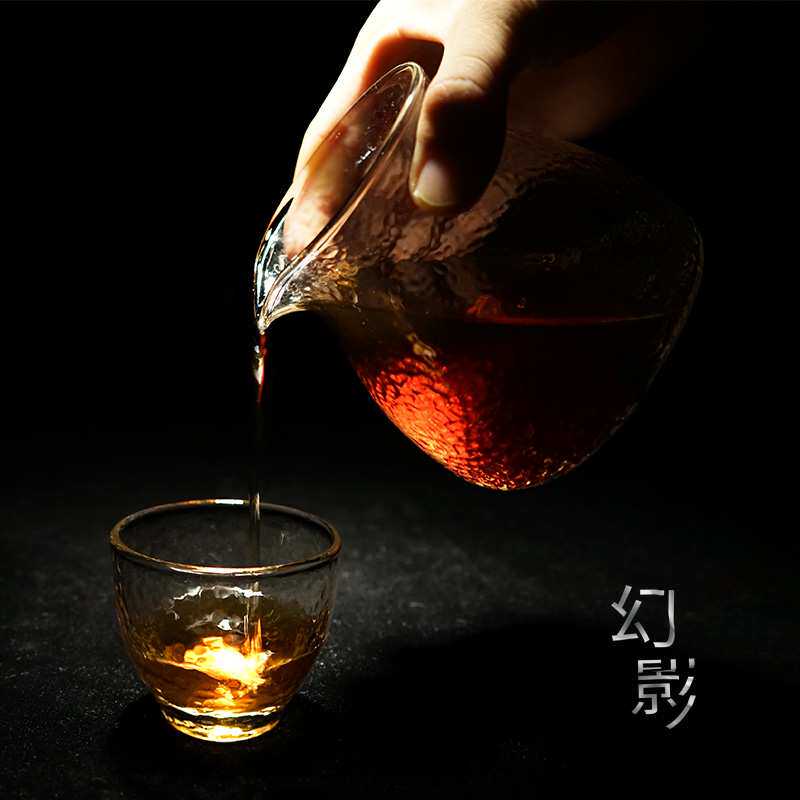 日式锤纹玻璃杯套装 加厚耐热咖啡壶茶壶分享壶公道杯