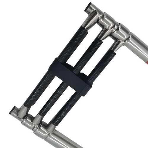 304不锈钢三节波形管梯子船用折叠收纳3节短腿下水梯游艇配件梯子