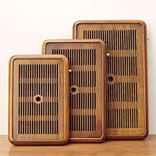 木质茶盘家用蓄水茶海花梨木干泡茶台托盘客厅储水式带排水口