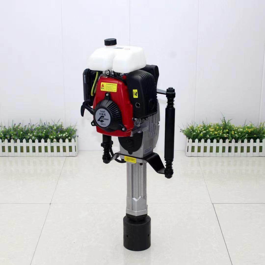 防汛手持式打桩机河堤抗洪抢险便携式植桩机轻便小型汽油打桩机