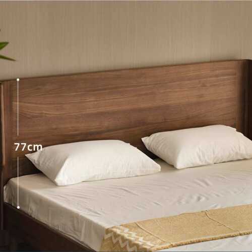 北欧现代简约全实木床北美黑胡桃1.8m双人床日式小户型悬浮床1.5m