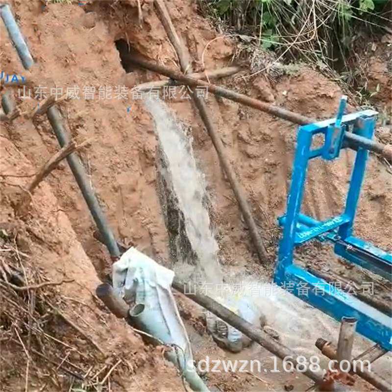 320米横向山泉打井机 水汽结合横向取水钻机 岩石水平钻孔水钻机