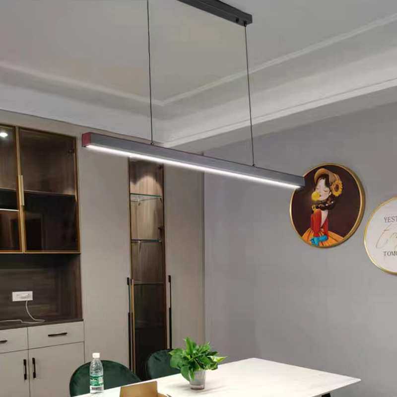 北欧现代简约创意线头灯吧台直线灯LED装饰灯长方形桌灯餐厅灯