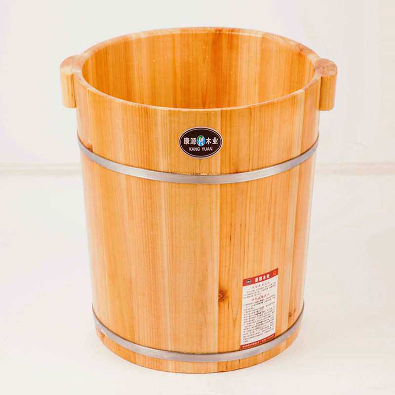 杉木 高40CM/21CM带盖熏脚凳加厚木桶足浴桶足浴盆洗脚木盆泡脚桶