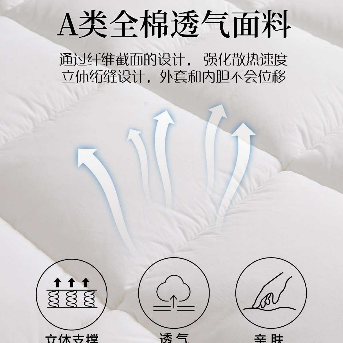 全棉抗菌酒店式软床垫软垫家用榻榻米垫学生宿舍单人床褥垫床护垫