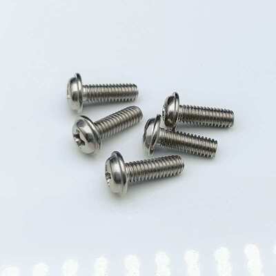 304圆头带垫机螺钉 十字圆头自带垫机牙螺丝DIN967带垫螺丝M2-M4
