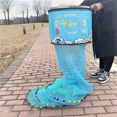 新款鱼护加厚挂胶黑坑竞技编织防挂速干便携防臭尼龙线涂胶耐用