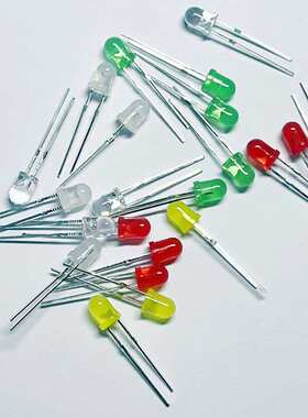 LED直插4mm白发白色有边短脚厂家供应F4直插有边超亮白色二极管F4