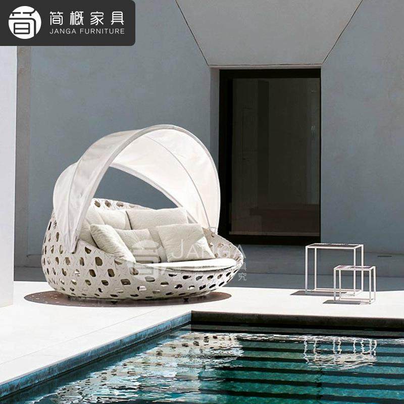 户外别墅庭院躺床沙发露台藤编圆形沙发床室外泳池防水防晒沙发床,玩具/童车/益智/积木/模型,毛绒/玩偶/公仔/布艺类玩具,淘宝优惠券,粉丝福利购,淘宝优惠卷
