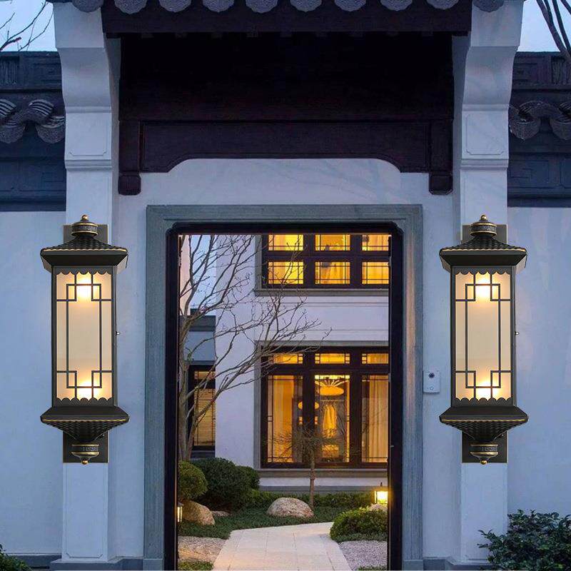 户外壁灯防水全铜新中式阳台墙壁灯别墅庭院灯过道走廊灯室外壁灯