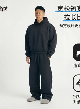 Bad departme空气棉卫衣套装宽松连帽秋冬oversize美式男女款重磅